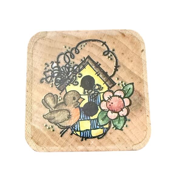 Stampendous! Nestling Check Birdhouse CN058 Rubber Stamp - Picture 1 of 3